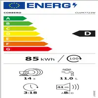 Lavavajillas 598 mm 14 place settings CLVM7723W CORBERO