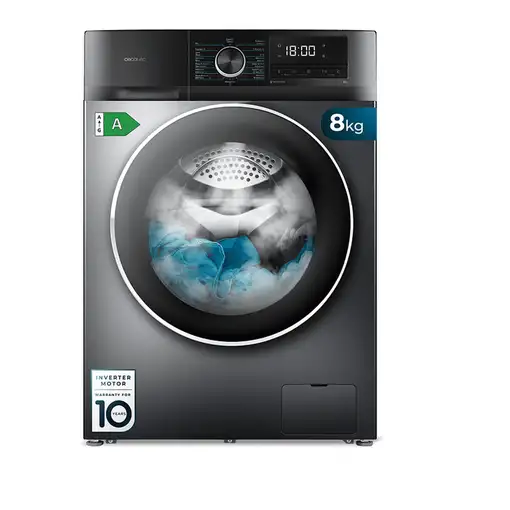 Lavadora Steel 8kg, 1400 rpm, Bolero DressCode 8500 Inverter CECOTEC