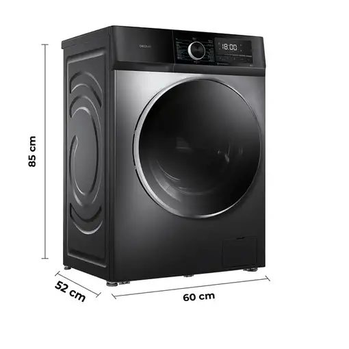 Lavadora Steel 8kg, 1400 rpm, Bolero DressCode 8500 Inverter CECOTEC