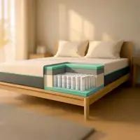 The White Stone Colchón 135x190 Muelles Ensacados y Espuma Viscoelastica | Alto 25