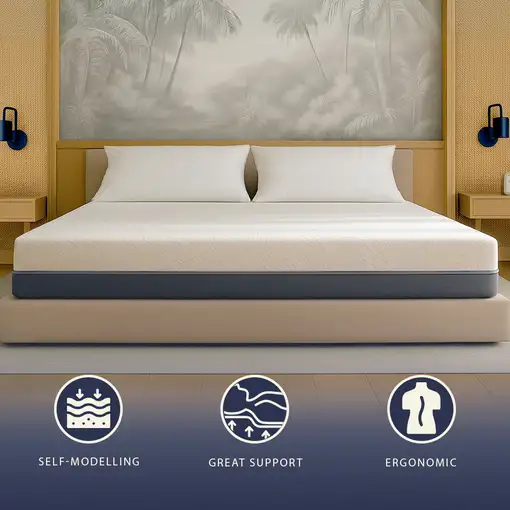 The White Stone Colchón 135x190 Muelles Ensacados y Espuma Viscoelastica