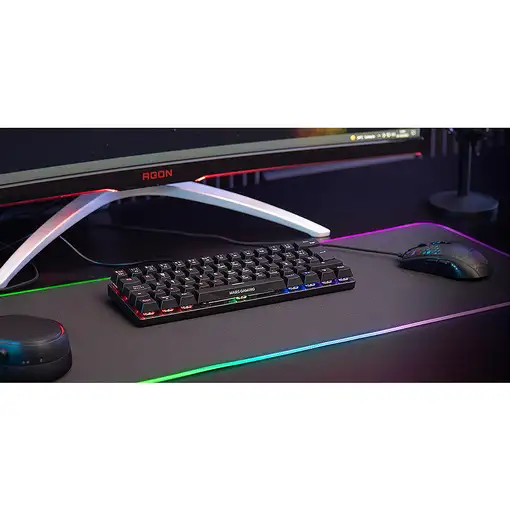 Mars Gaming MK60 Negro, Teclado Gaming Mecánico FRGB, Antighosting, Switch Mecánic