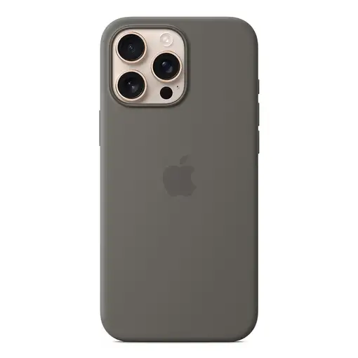 Apple Funda de silicona con MagSafe para el iPhone 16 Pro Max - Gris piedra