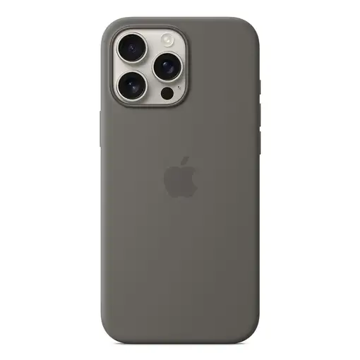 Apple Funda de silicona con MagSafe para el iPhone 16 Pro Max - Gris piedra