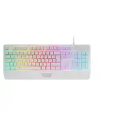 Mars Gaming MK124, Teclado Ergonómico H-Mech, Reposamuñecas Integrado, Iluminación