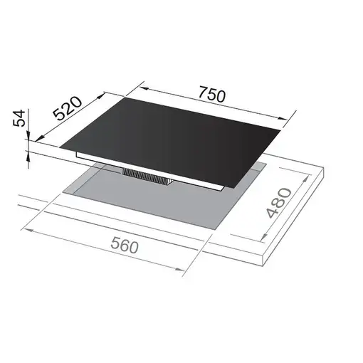 De’Longhi NSL 575D NCM hobs Negro Integrado 75 cm Encimera de gas 5 zona(s)