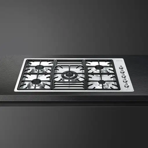 Smeg Classic PGF95-4 hobs Acero inoxidable Integrado 87 cm Encimera de gas 5 zona(