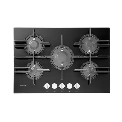 Hotpoint FTGHG 751 D/HA(BK) Negro Integrado 75 cm Encimera de gas 5 zona(s)