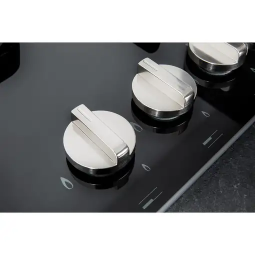 Hotpoint FTGHG 751 D/HA(BK) Negro Integrado 75 cm Encimera de gas 5 zona(s)