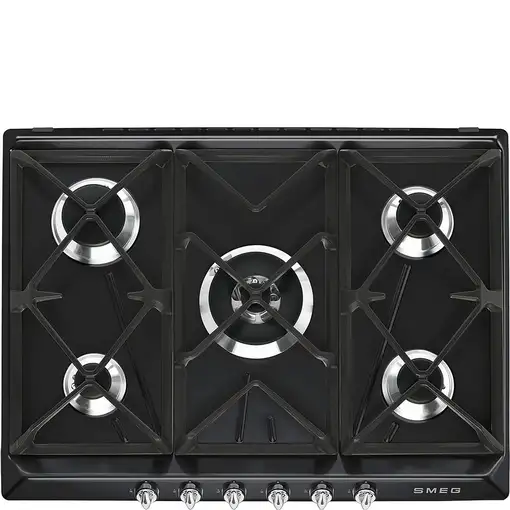 Smeg Victoria SR975NGH hobs Negro Integrado 68.5 cm Encimera de gas 5 zona(s)