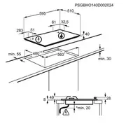 Electrolux KGS6436SX Acero inoxidable Integrado 59.5 cm Encimera de gas 4 zona(s)