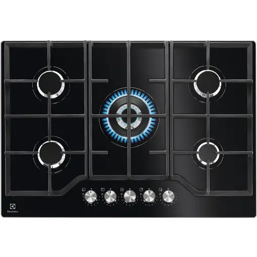 Electrolux KGG75362K Negro Integrado 74 cm Encimera de gas 5 zona(s)