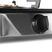 Orbegozo FO 2720 Negro, Acero inoxidable Encimera Encimera de gas 2 zona(s)