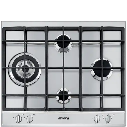 Smeg SLR64SGH hobs Acero inoxidable Integrado Encimera de gas 4 zona(s)