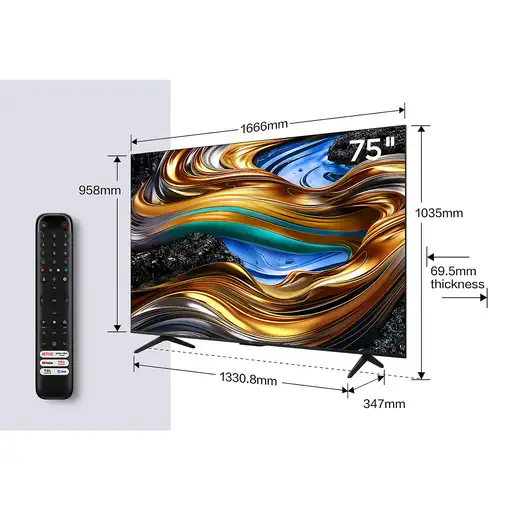 TCL P75 75P755 Televisor 190,5 cm (75") 4K Ultra HD Smart TV Wifi Titanio