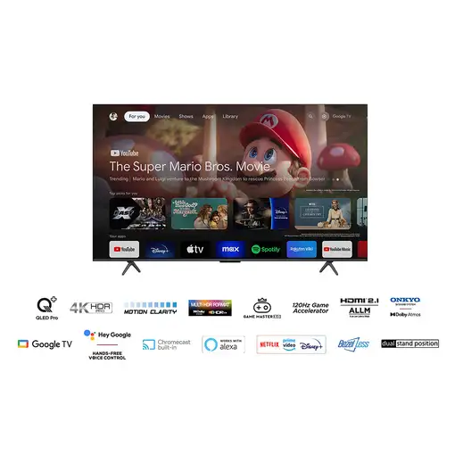 TCL C65 75C655 Televisor 190,5 cm (75") 4K Ultra HD Smart TV Wifi Titanio 450 cd /