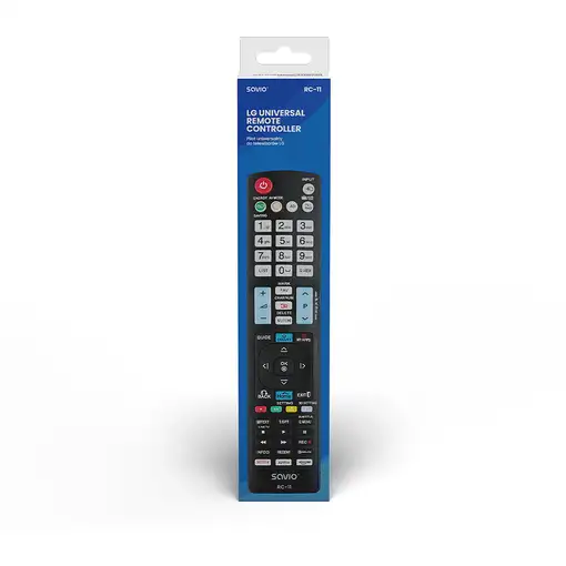Savio RC-11 mando a distancia IR inalámbrico TV Botones