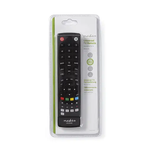 Nedis TVRC2040BK mando a distancia IR inalámbrico TV Botones