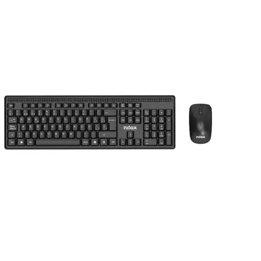 Nilox NXKMWE011 teclado Ratón incluido Oficina RF inalámbrico Español Negro