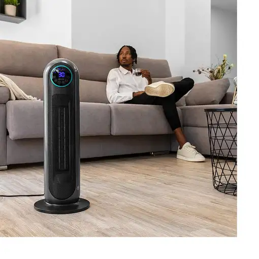 Cecotec 05826 calefactor eléctrico Interior Negro, Acero inoxidable 2200 W Ventila