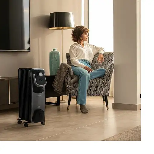 Cecotec 05889 calefactor eléctrico Interior Negro 2000 W Radiador de aceite eléctr