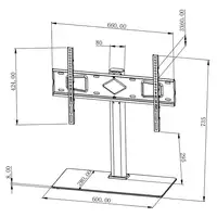 Techly ICA-LCD S07L soporte para TV 165,1 cm (65'') Negro