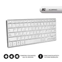 Teclado Advance Compact Aluminio  BlancoPlata