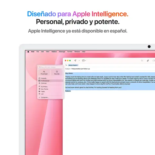 Apple iMac Apple M M4 59,7 cm (23.5'') 4480 x 2520 Pixeles PC todo en uno 16 GB 256