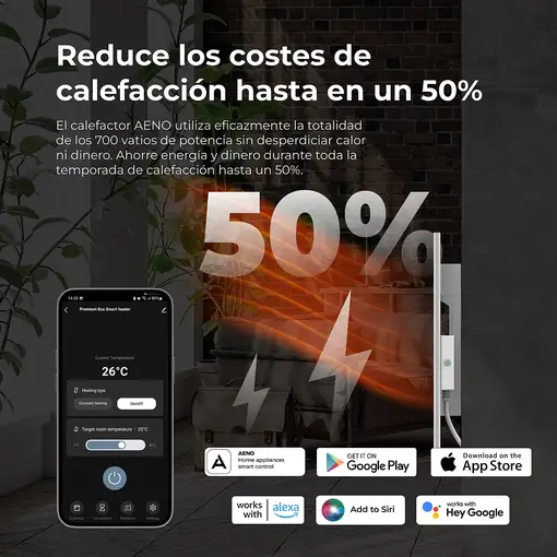AENO Radiador Premium Eco Smart Heater GH1S Blanco