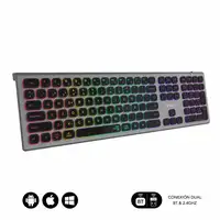 Teclado Bluetooth/2.4G Master Iluminado Extendido  GrisNegro