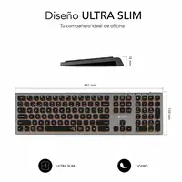 Teclado Bluetooth/2.4G Master Iluminado Extendido  GrisNegro
