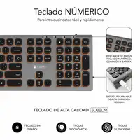 Teclado Bluetooth/2.4G Master Iluminado Extendido  GrisNegro