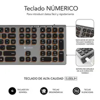 Teclado Bluetooth/2.4G Master Iluminado Extendido  GrisNegro