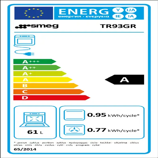 Smeg TR93GR cocina Cocina independiente Eléctrico Encimera de gas Gris
