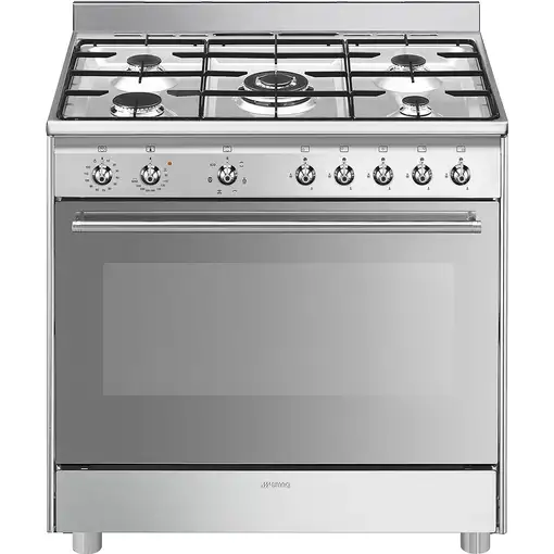 Smeg SX91GM cocina Cocina independiente A Gas Encimera de gas Acero inoxidable