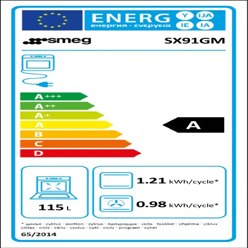 Smeg SX91GM cocina Cocina independiente A Gas Encimera de gas Acero inoxidable