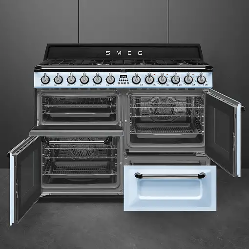 Smeg TR4110AZ cocina Cocina independiente Gas natural Encimera de gas Azul