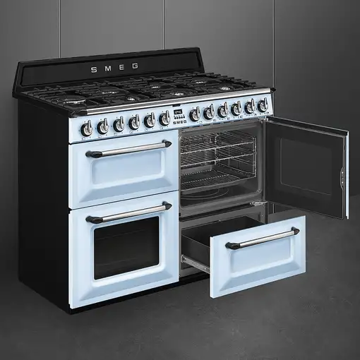 Smeg TR4110AZ cocina Cocina independiente Gas natural Encimera de gas Azul