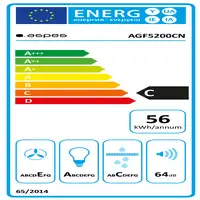 Aspes AGF5200CN campana Telescópica o extraplana Negro C 440 m³/h