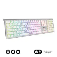 Teclado Bluetooth/2.4G Master Iluminado Extendido  BlancoPlata