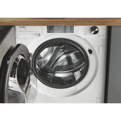 Haier HWDQ90B416FWB lavadora-secadora Integrado Carga frontal Blanco D