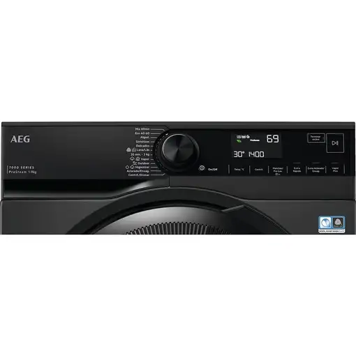 Lavadora carga frontal 9 kg 1351 RPM Negro 914 501 536 AEG