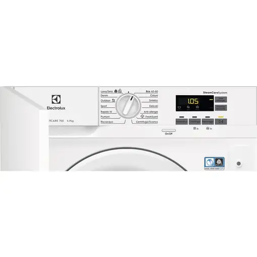 Lavadora carga frontal 7 kg 1151 RPM Blanco 914 580 247 ELECTROLUX