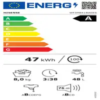Hisense WF3M841BWIES lavadora Carga frontal 8 kg 1400 RPM Blanco