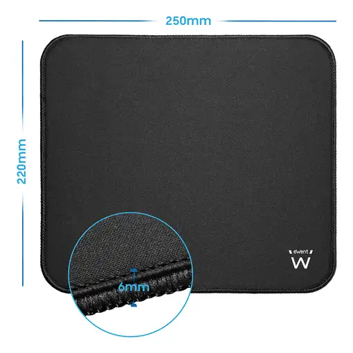 Ewent EW3183 alfombrilla para ratón Negro