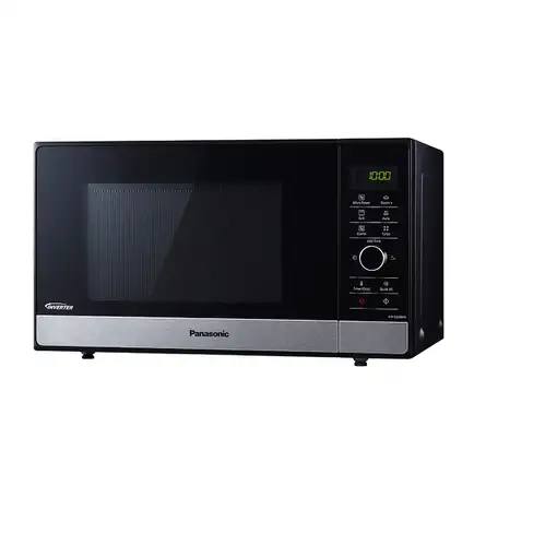 Microondas  Acero pulido con grill Encimer negro NN GD38HSSUG PANASONIC