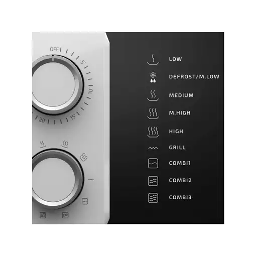 Microondas con grill Encimera 20 L 700 W blanco 01521 CECOTEC