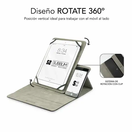 Funda Tablet Universal Rotate 360 Executive Case 9.6\11\  Negro