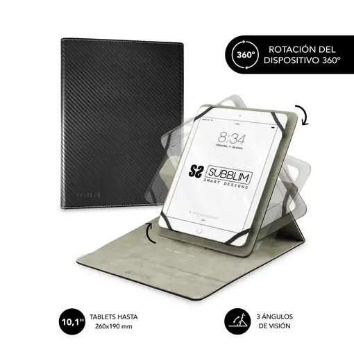 Funda Tablet Universal Rotate 360 Executive Case 9.6\11\  Negro