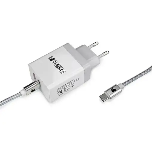 Cargador Smart Charger Pd18W+ 2.4A + C To C  Blanco